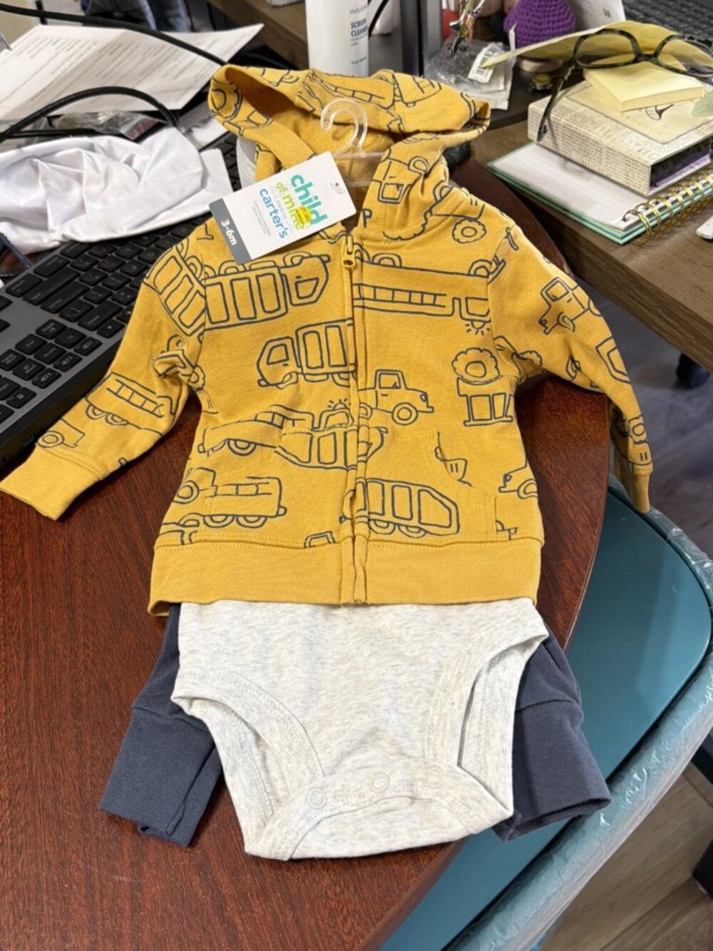 Carter’s Child of Mine 3 Piece Set - 3-6 Months - Trucks "Mommy's Little Mover"